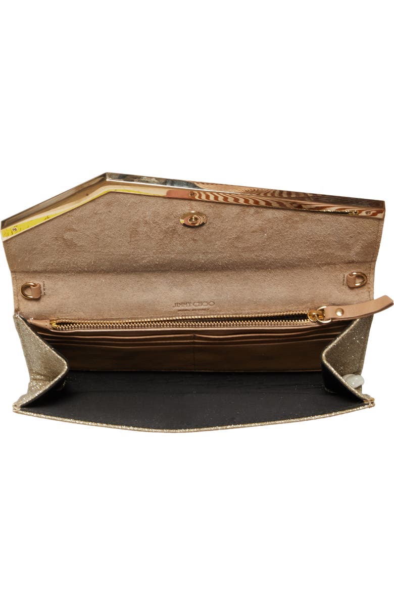 Jimmy Choo Emmie Dusty Glitter Clutch, Alternate, color,