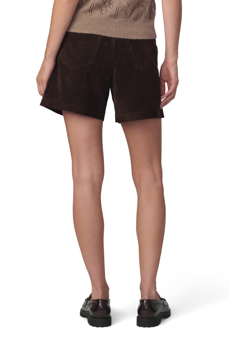 Harlowe Faux Suede Shorts, Alternate, color, DARK CHOCOLATE