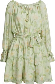 En Saison Paloma Floral Print Long Sleeve Minidress