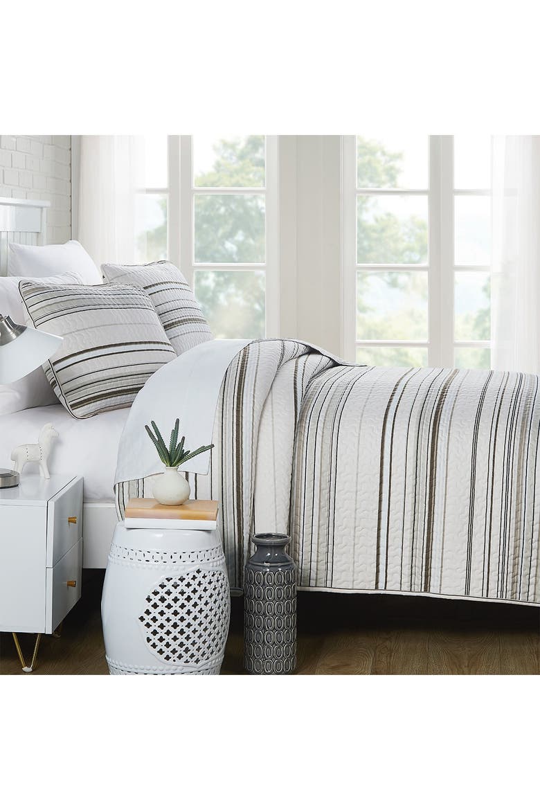 Coastal Stripes Oversized Quilt Sets, Alternate, color, COASTAL STRIPE TAUPE