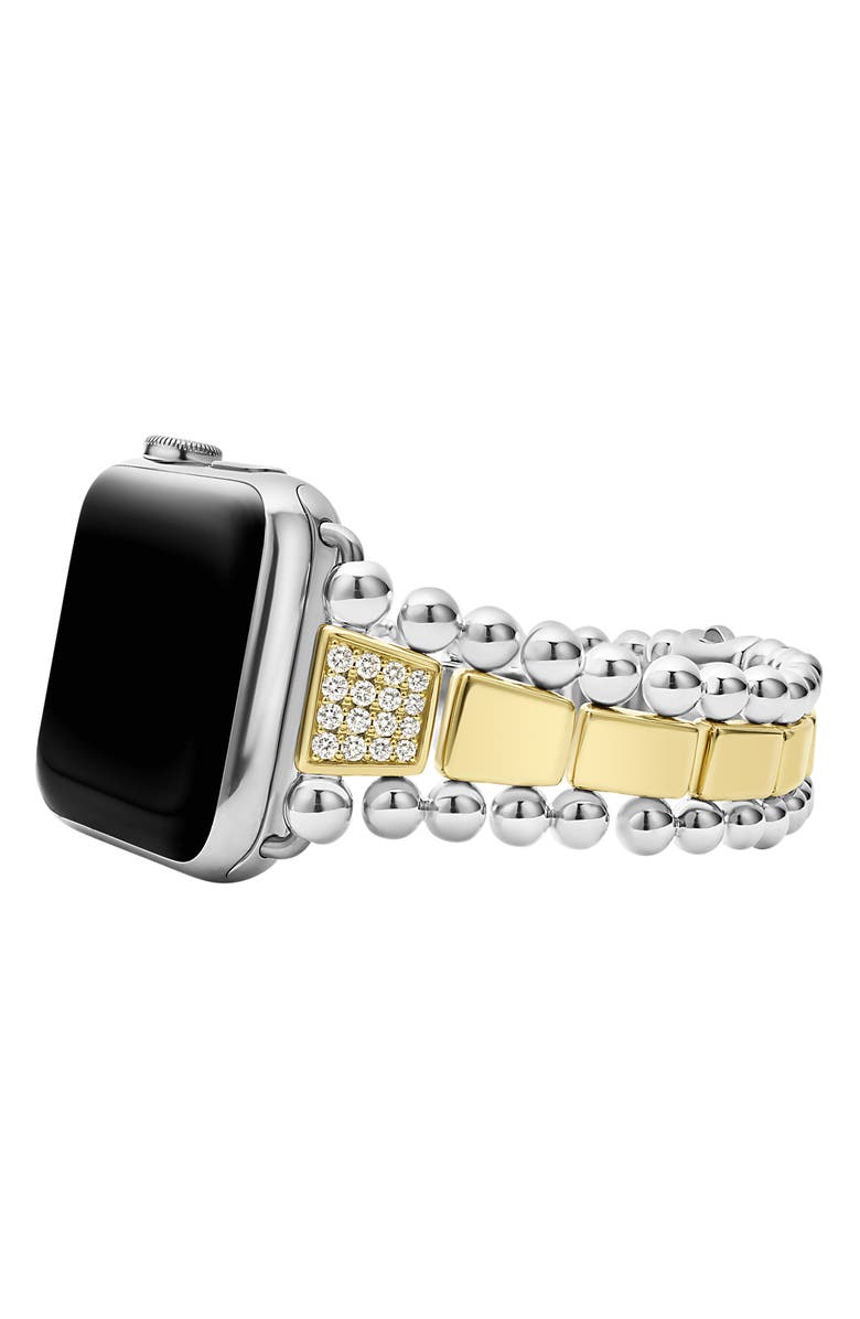 LAGOS Smart Caviar Diamond Apple Watch<sup>®</sup> Watchband, Alternate, color, Two-Tone