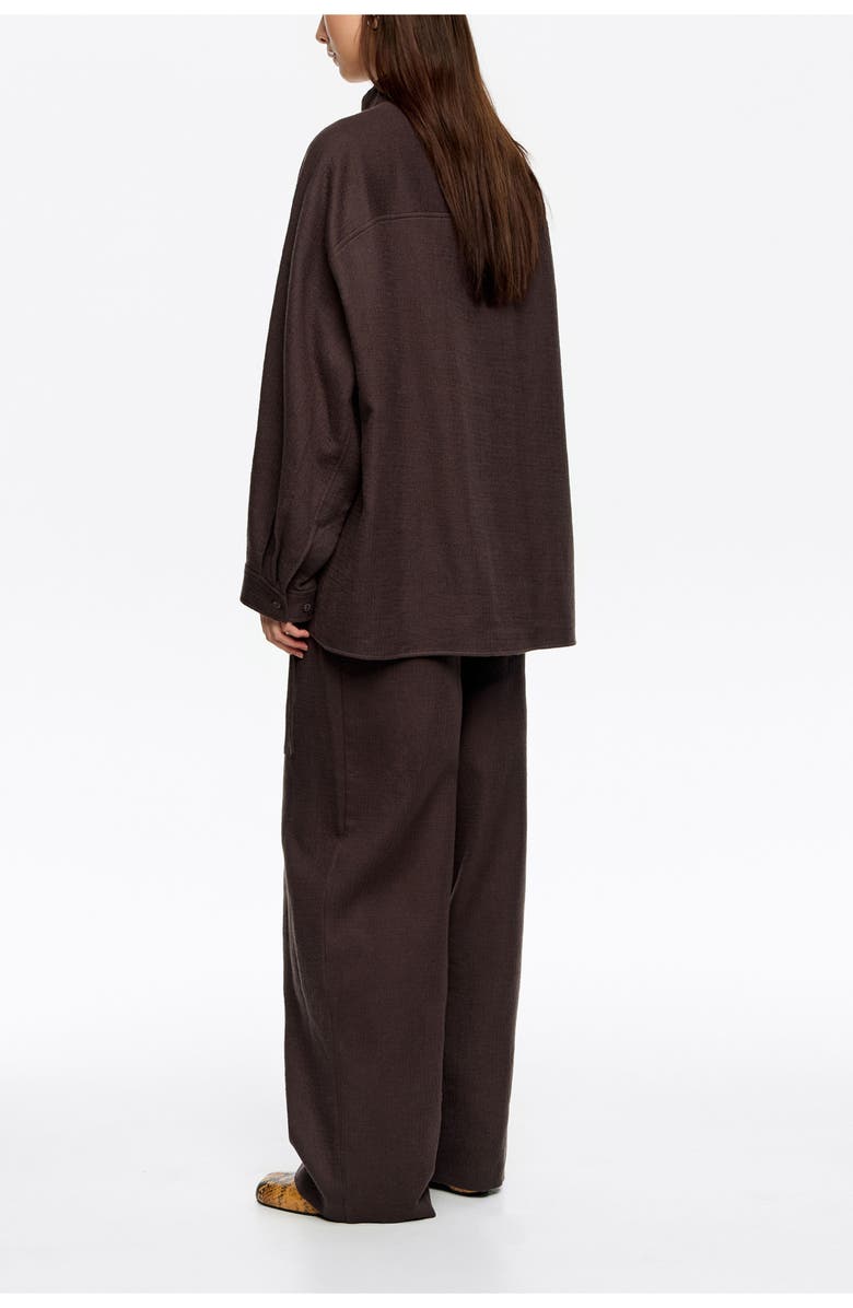 Bimba y Lola Cotton/Wool Jogger Trousers, Alternate, color, Dark Brown