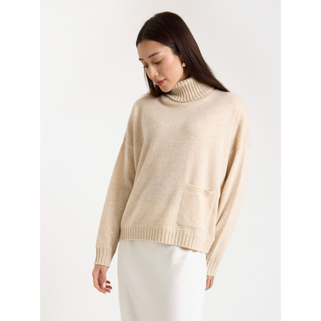 Brodie Pure Cashmere Pippin Roll Neck Jumper
