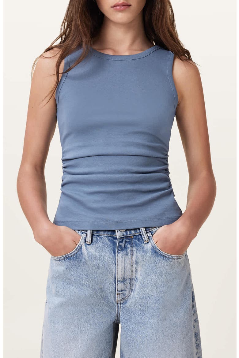 Katarina Stretch Cotton Tank, Main, color, CAPTAIN BLUE