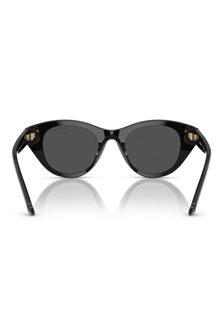 48mm Round Sunglasses, Alternate, color, BLACK