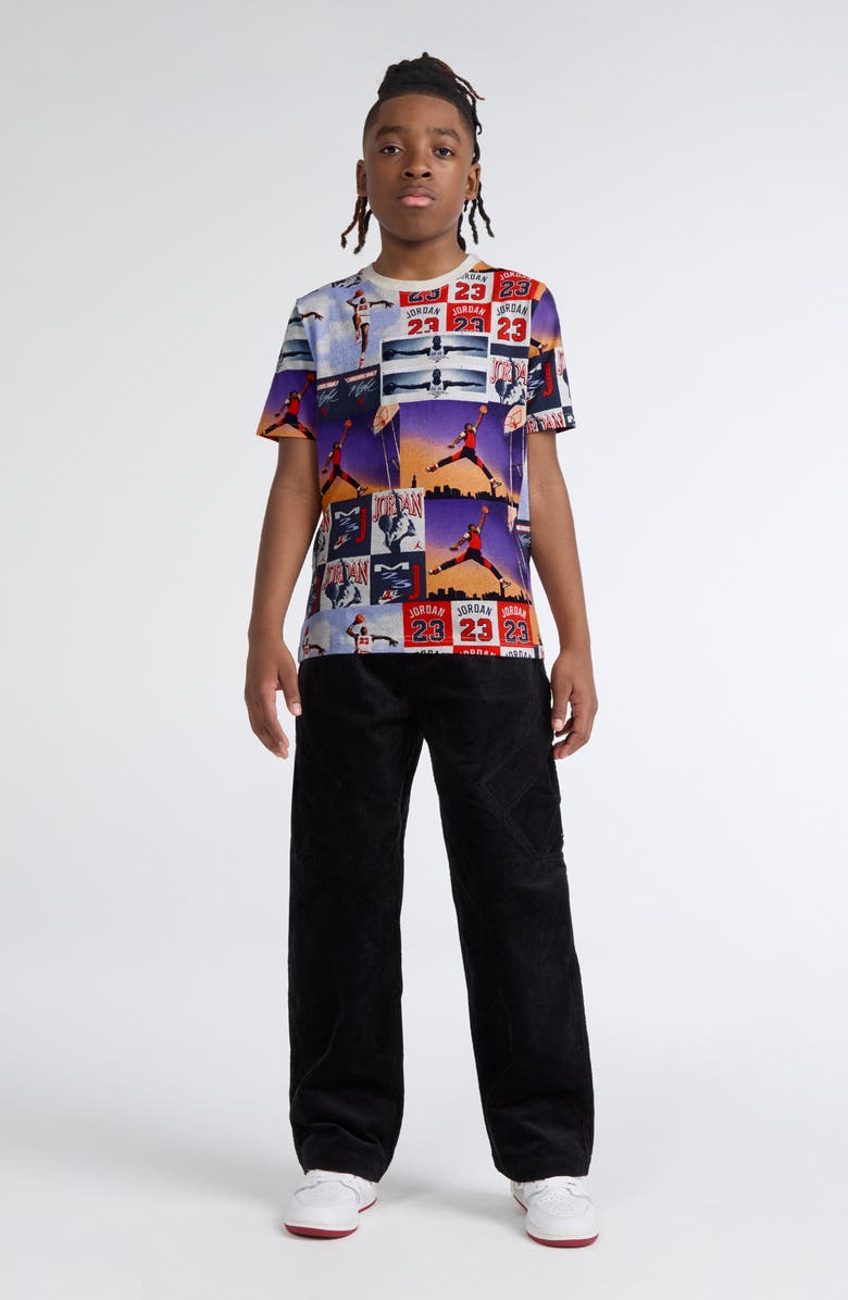 Jordan Kids' Poster Print Cotton Graphic T-Shirt, Alternate, color, Sail