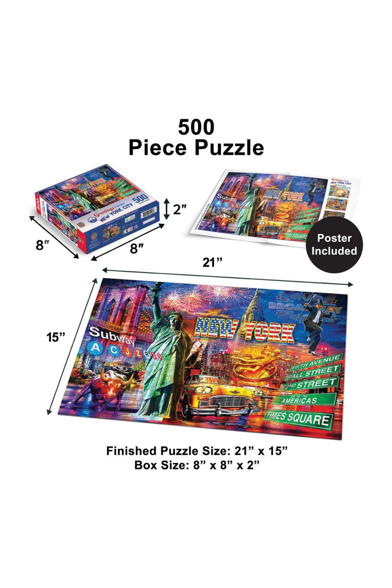 Greetings From NYC 550pc Puzzle, Alternate, color, Multicolor