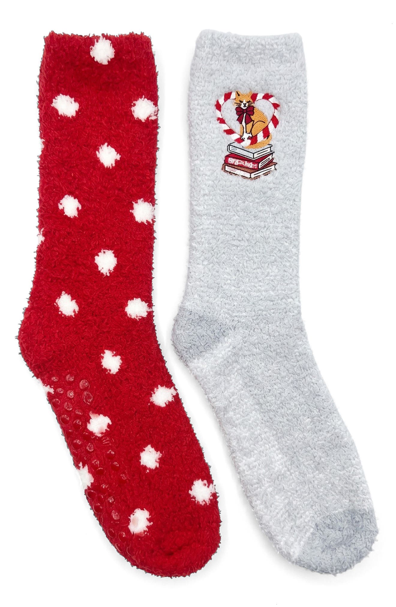 2-Pack Cozy Crew Socks with Grippers