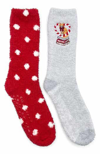 2-Pack Cozy Crew Socks with Grippers