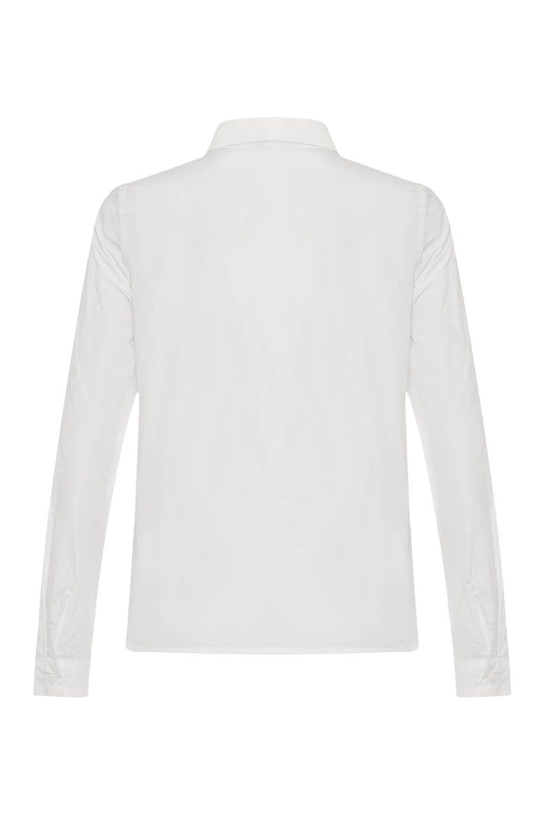 Theia Crushed Taffeta Shirt, Alternate, color, Coconut Milk