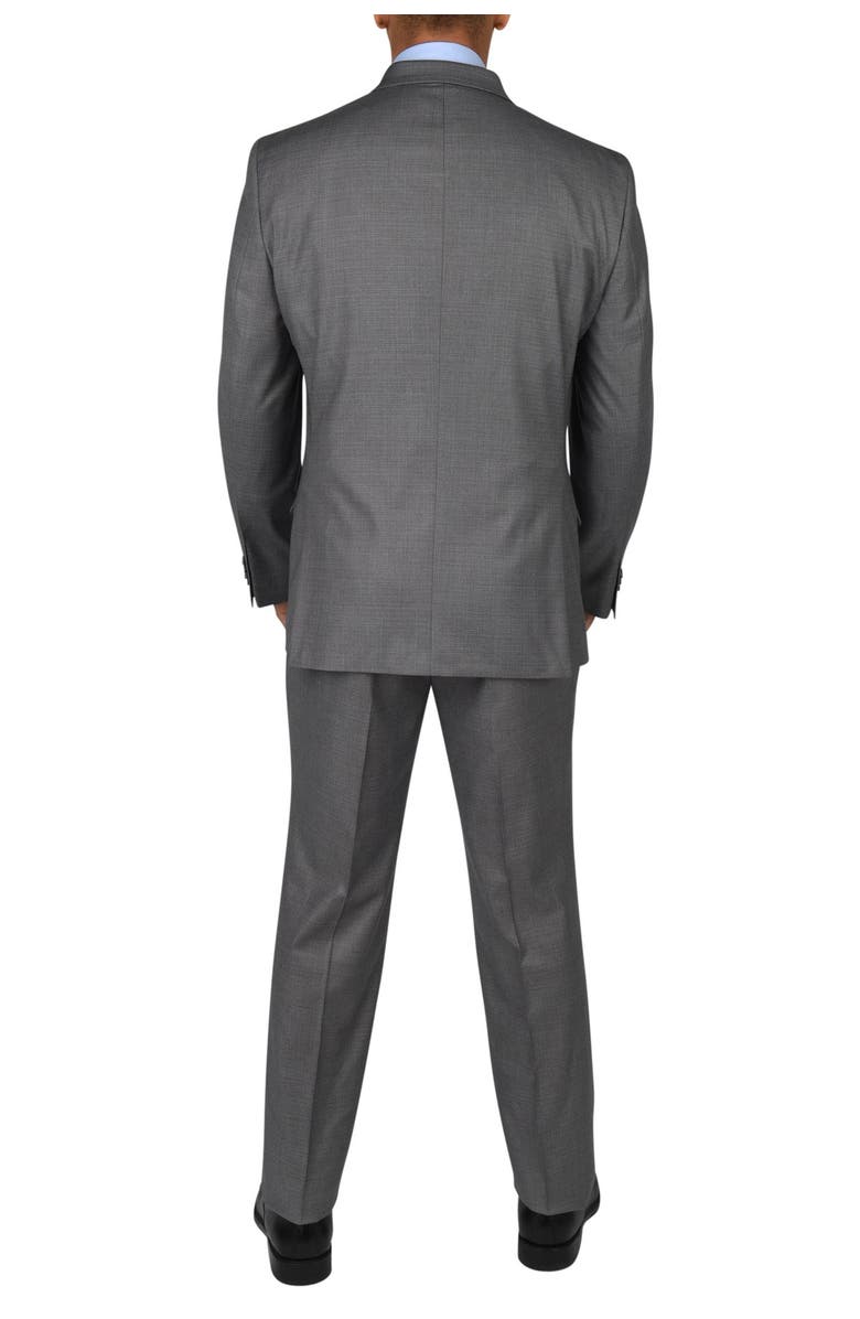 Kenneth Cole Reaction Light Gray Basketweave Two Button Notch Lapel Slim Fit Suit, Alternate, color,
