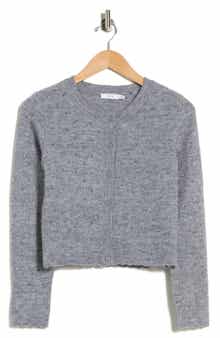 Lush Lightweight Button Front Crop Cardigan