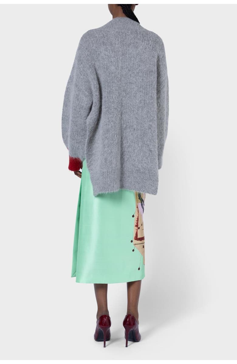 Roksanda Tehla V-Neck Knitted Sweater, Alternate, color, Light Grey