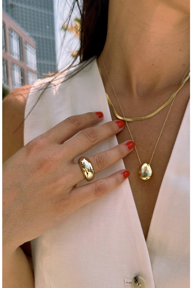 Noa Domed Band Ring, Alternate, color, GOLD