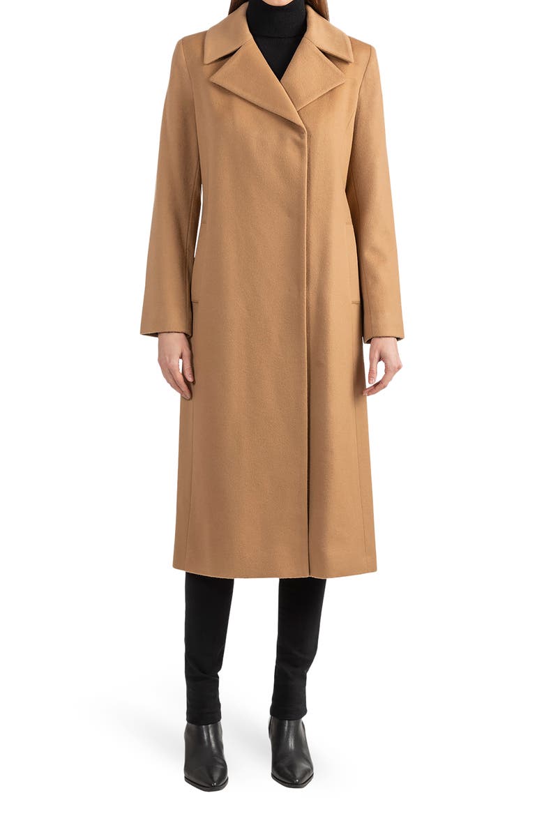 Wool Notch Lapel Coat, Main, color, CAMEL