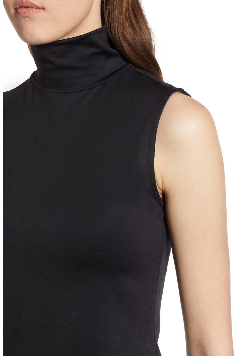 High Neck Top, Alternate, color, BLACK