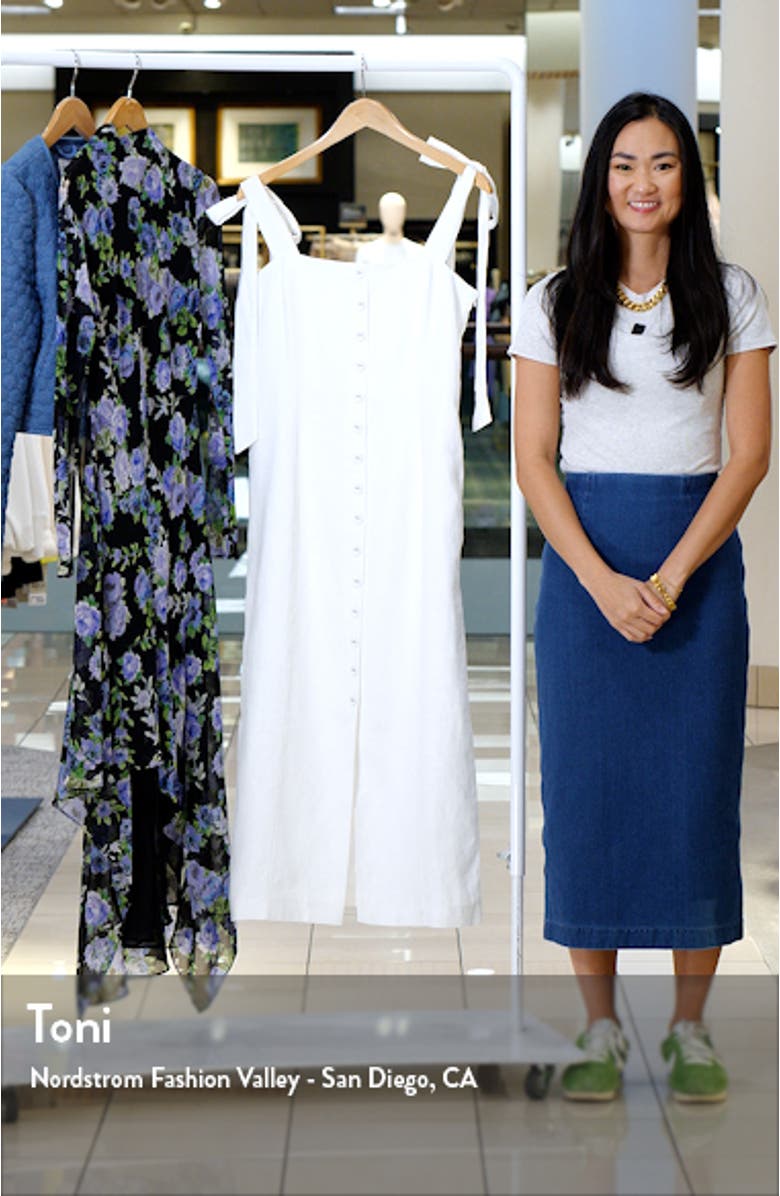 Tie Strap Linen Sundress, sales video thumbnail