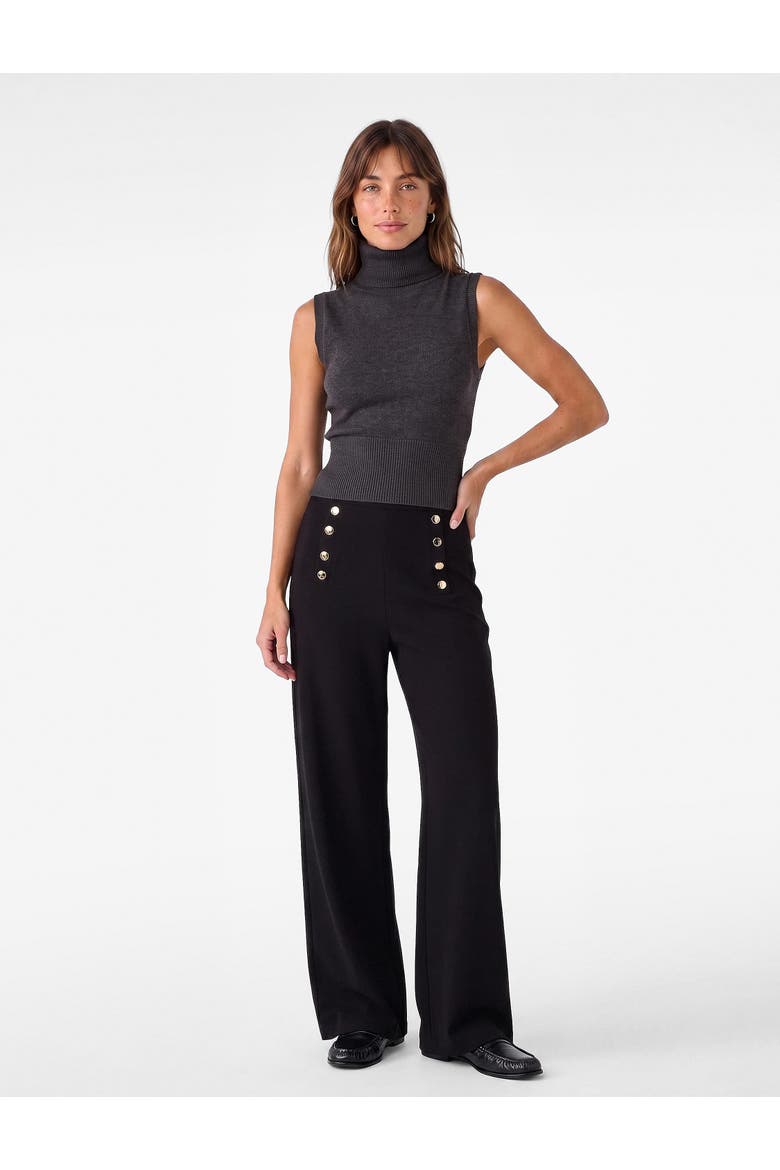 Palazzo Trousers, Main, color, BLACK