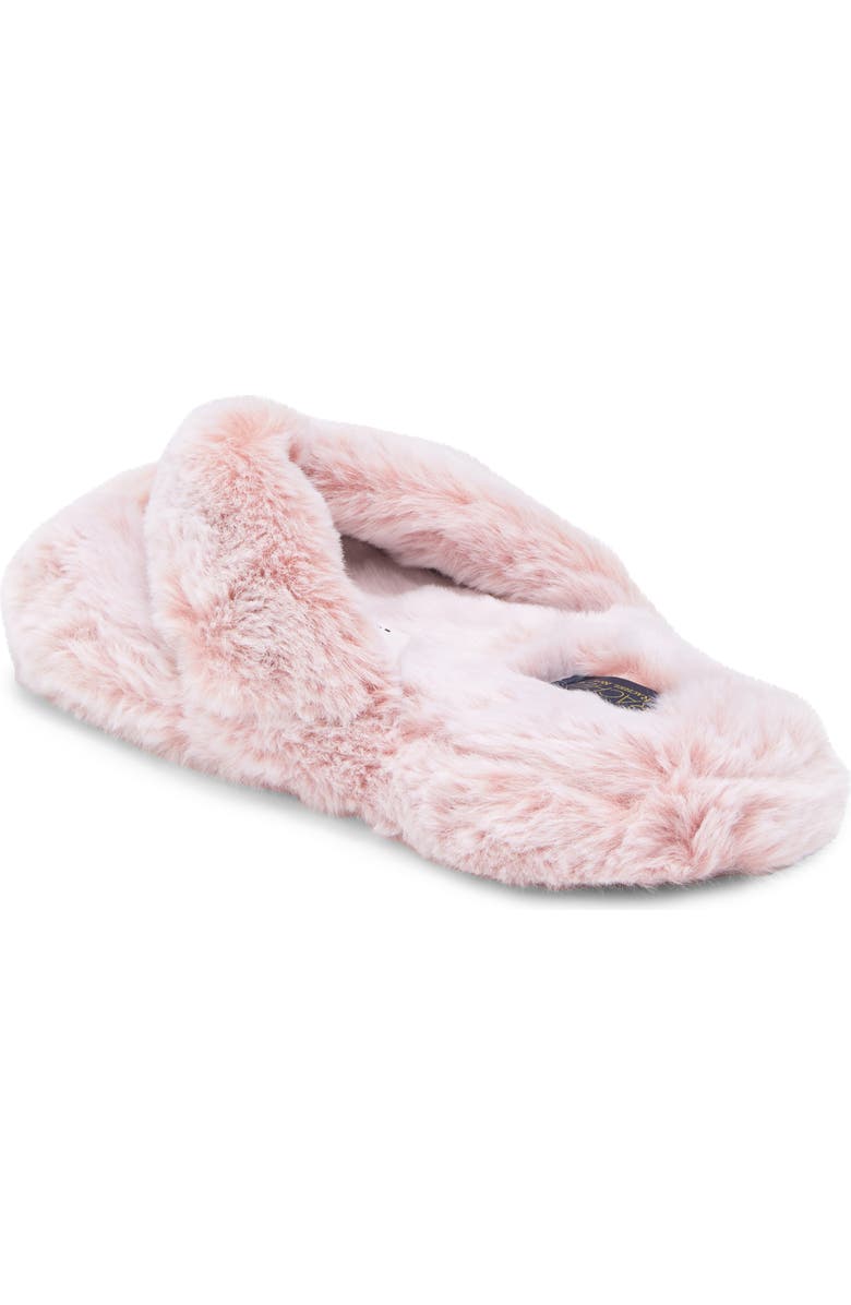 Rachel Roy Faux Fur Slipper, Alternate, color, Blush