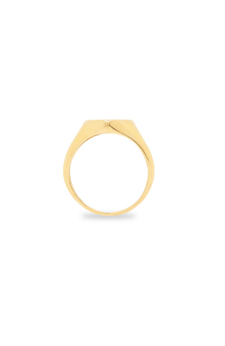 The Lovery Fine Jewelry Gold Heart Signet Ring, Alternate, color, Yellow Gold