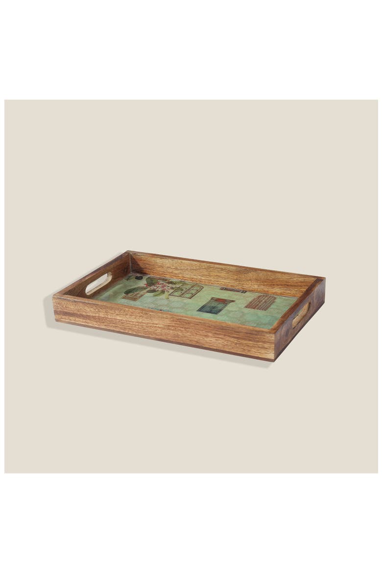Sunshine Springs 3-Piece Decorative Trays, Alternate, color, GREEN DOORS