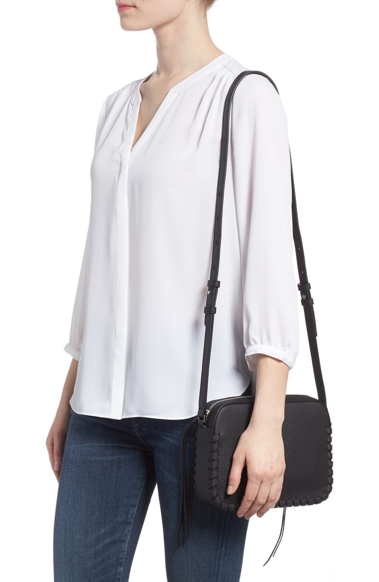 AllSaints Kepi Mini Leather Crossbody Bag, Alternate, color,