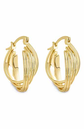 Emery Triple Row Layered Hoop Earrings