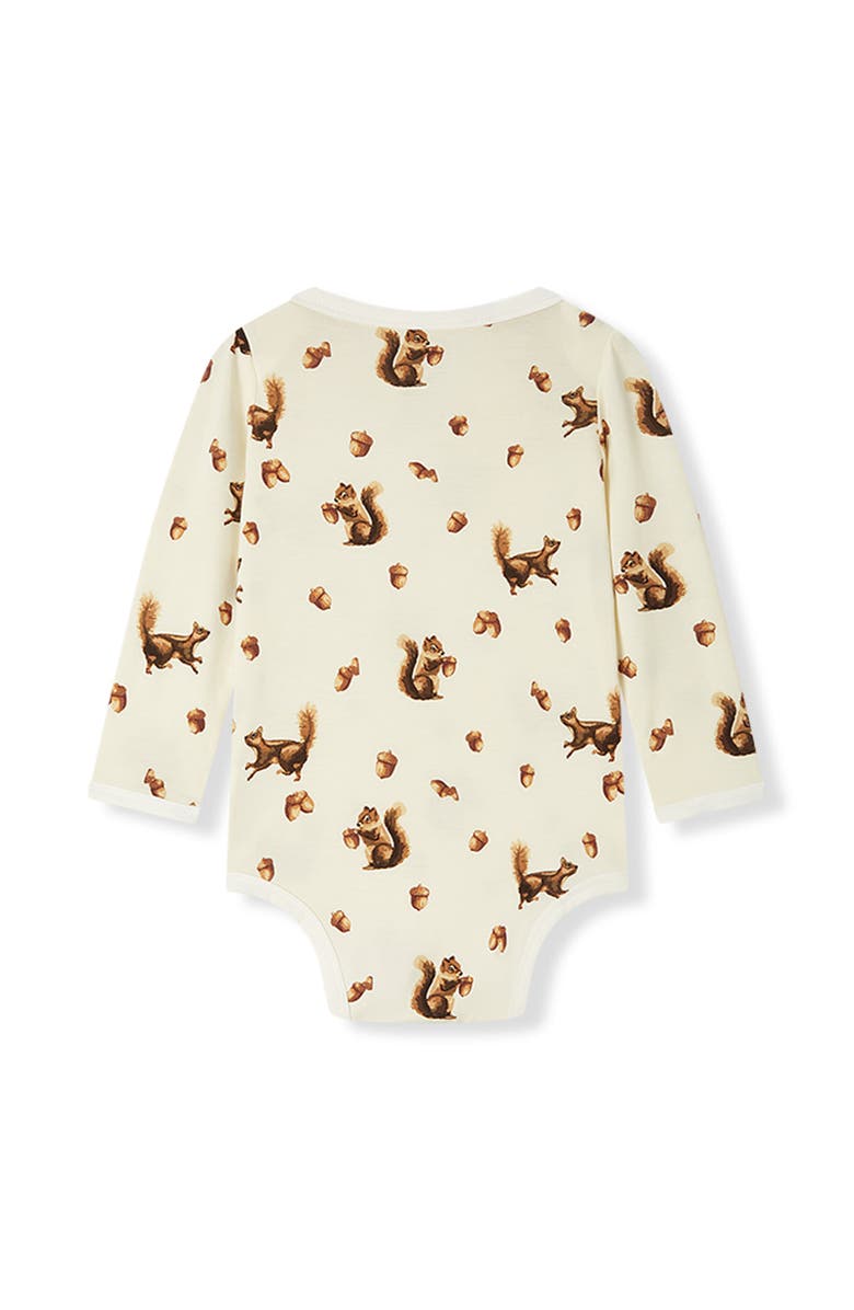 Milkbarn Luxe Stretch Long Sleeve One Piece, Alternate, color, Chipmunk