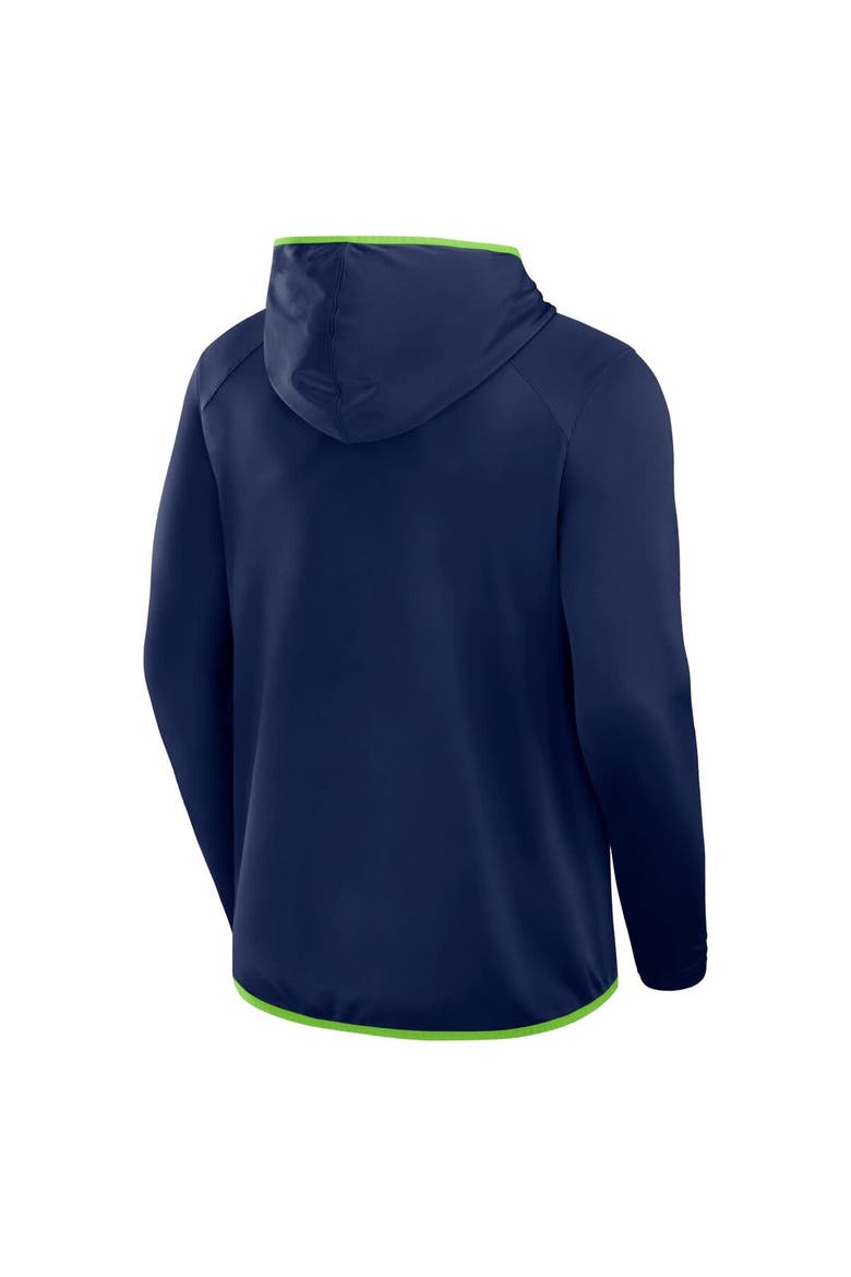Men's Fanatics College Navy Seattle Seahawks Transitional Defender Hoodie Long Sleeve T-Shirt, Alternate, color, College Navy