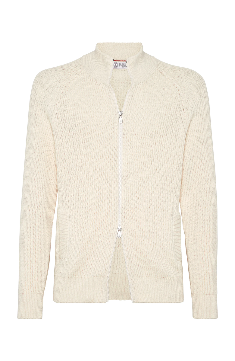 Brunello Cucinelli Malfilé cotton cardigan, Main, color, 