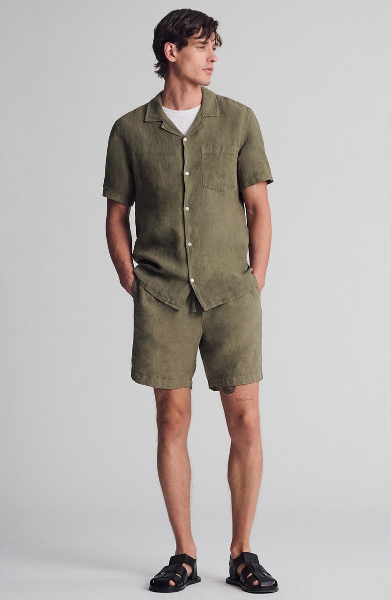 Mavi Jeans Kalama Line Camp Shirt, Alternate, color, Kalamata