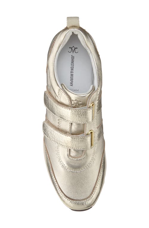 Johnston & Murphy Collection Gracie Double Strap Sneaker In Gold