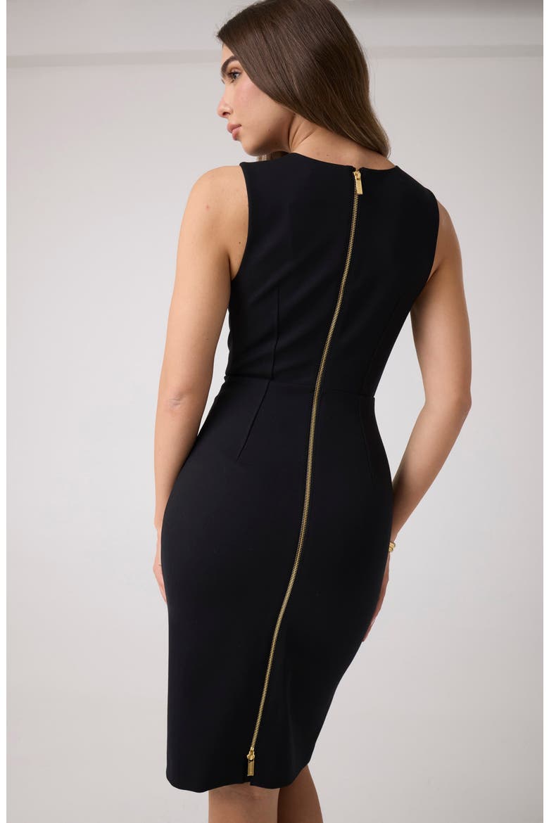Michelle Sleeveless Lace Midi Dress, Alternate, color, JBLACK-BLACK