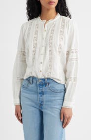 LoveShackFancy Lal Lace Cotton Top