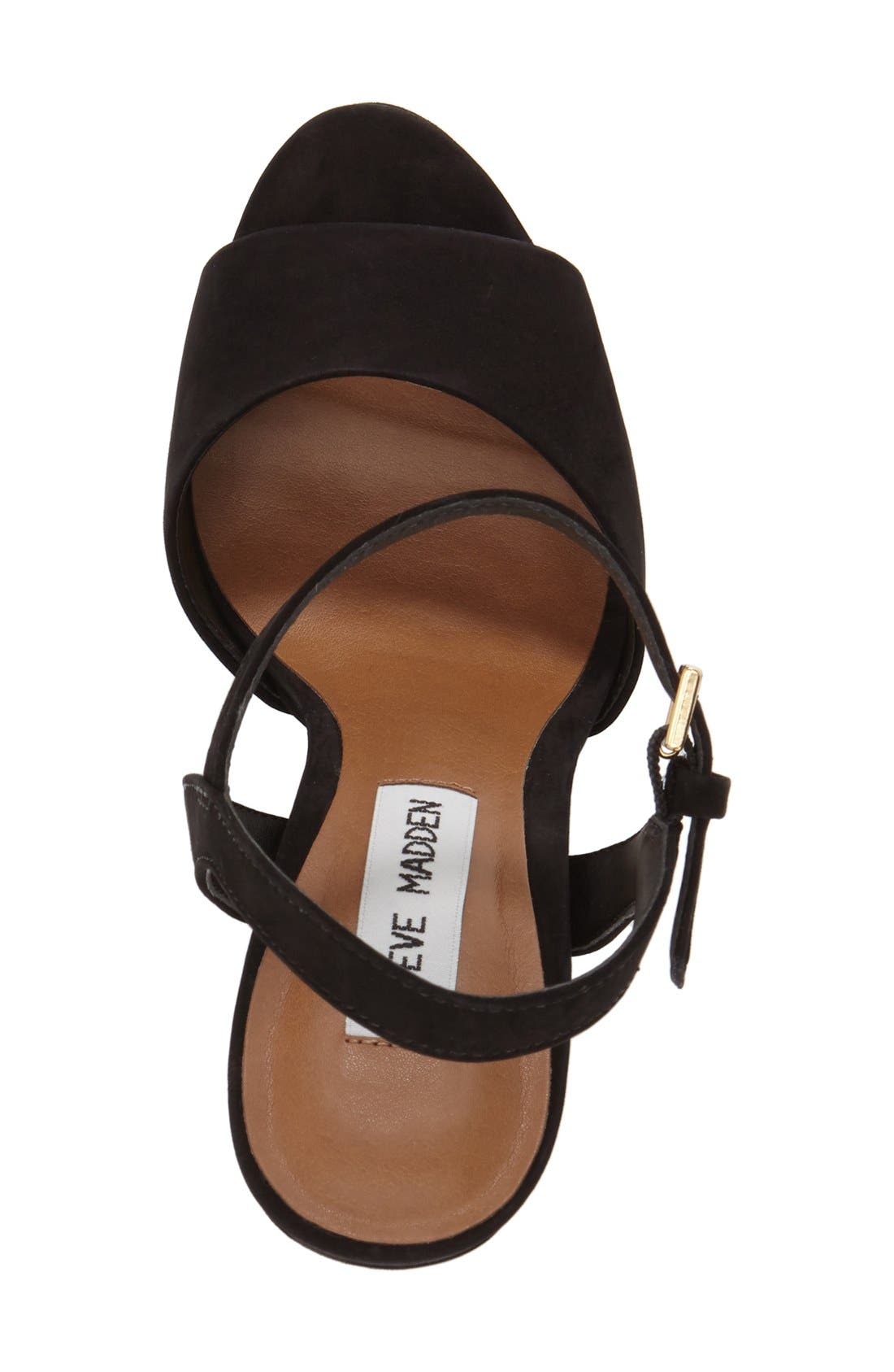 'Kierra' Platform Sandal, Alternate, color, BLACK NUBUCK