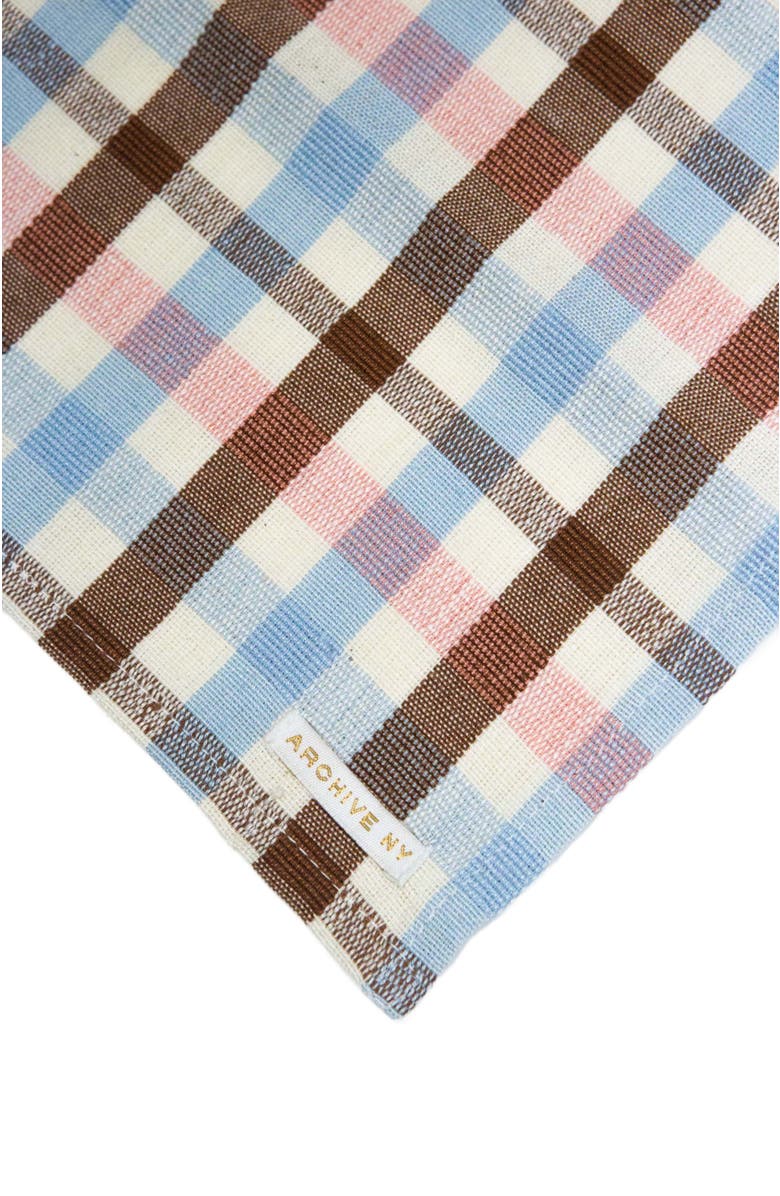 Archive New York Handwoven Classic Plaid Cotton Napkins, Set of 4, Main, color, Brown