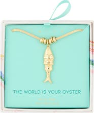 Leith The World Is Your Oyster Fish Pendant Necklace