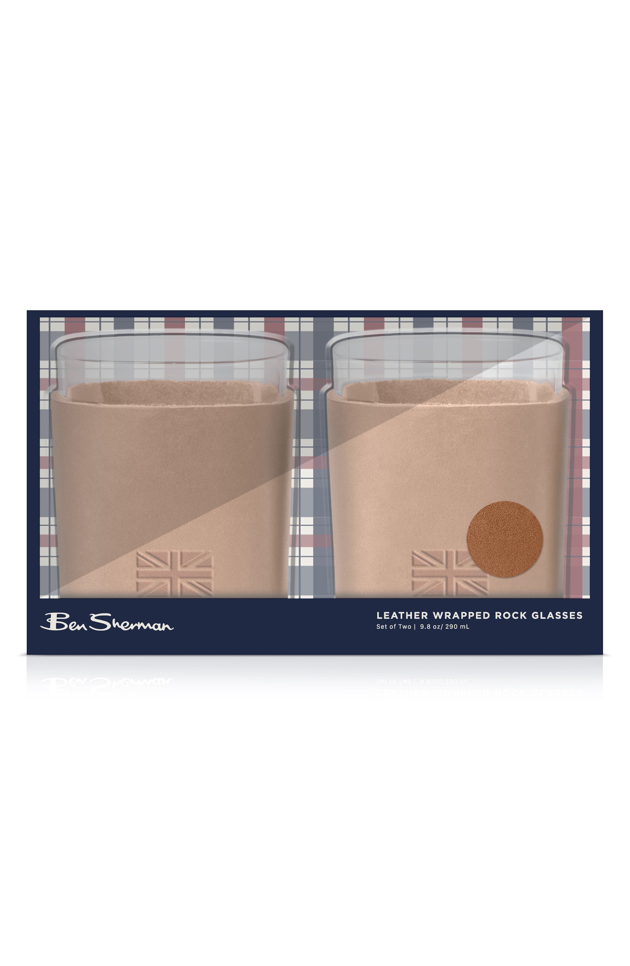 Ben Sherman Set of 2 Leather Wrapped Glasses | Nordstromrack