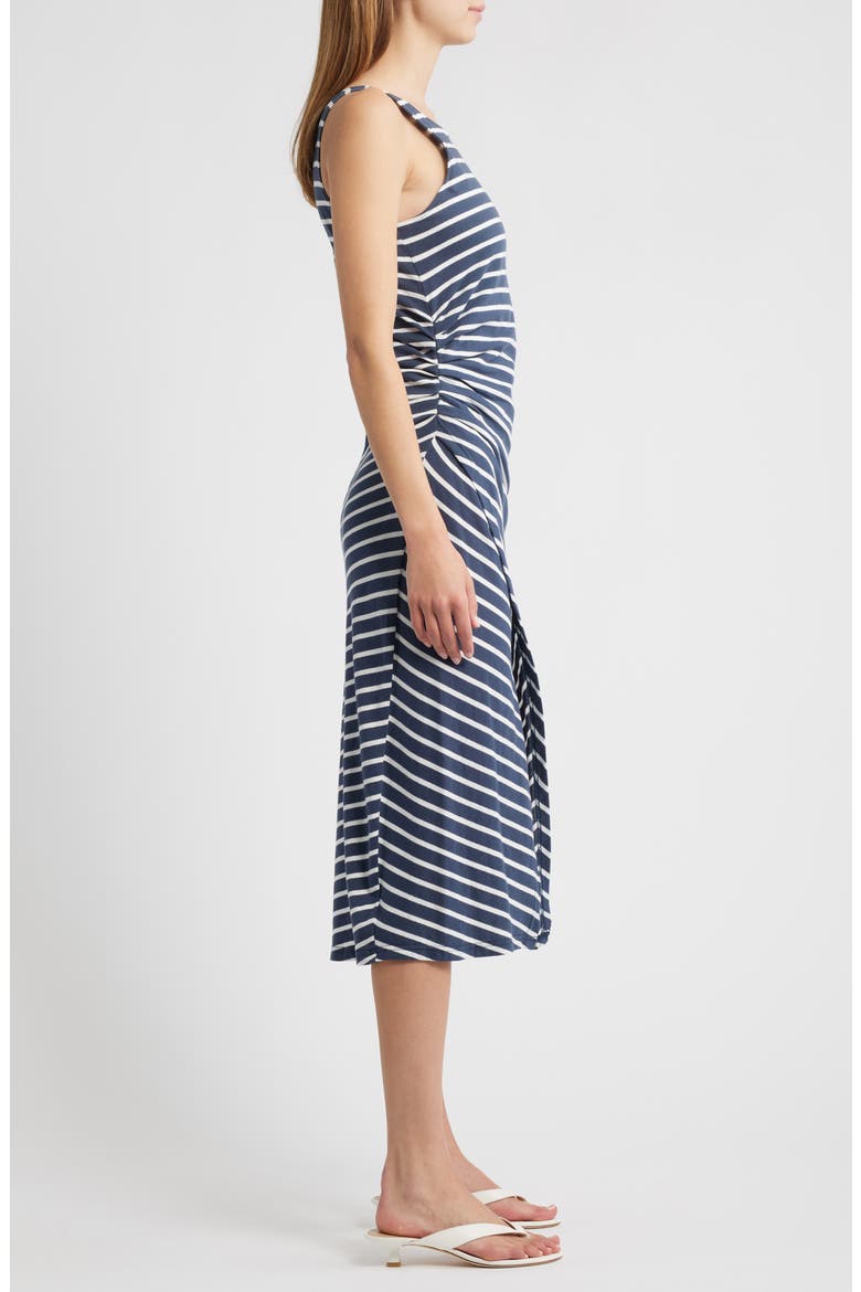 Max Stripe Sleeveless Cotton Knit Midi Dress, Alternate, color, NAUTICAL STRIPE