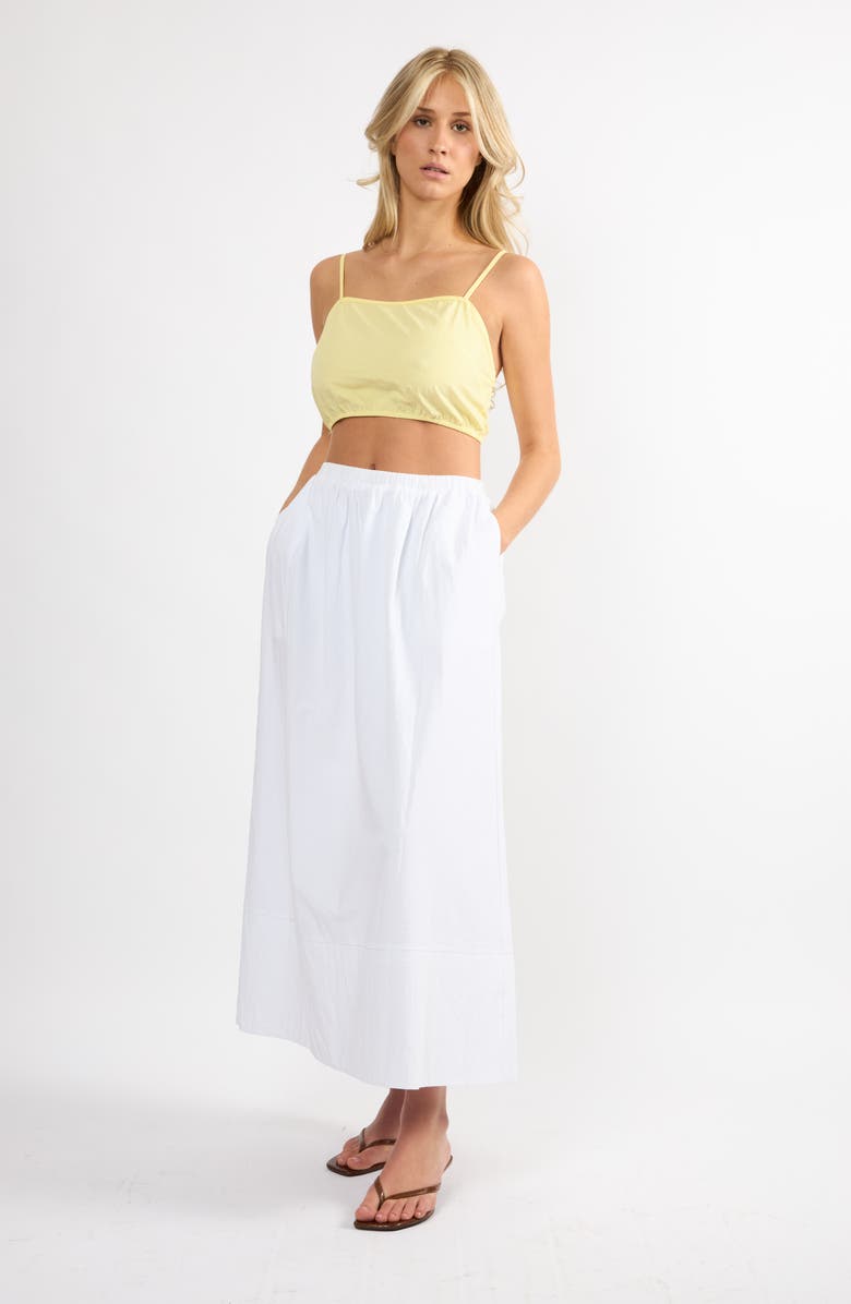 Viens Avec Moi Everyday Boyfriend Maxi Skirt, Alternate, color, White