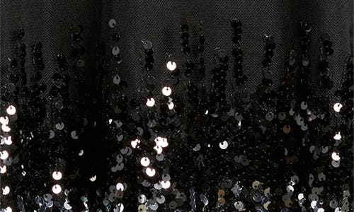 Cece Ombré Sequin Mesh Sleeveless Dress In Black