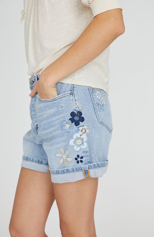 Driftwood Aria X Boogie Remix Cuffed Denim Shorts In Blue