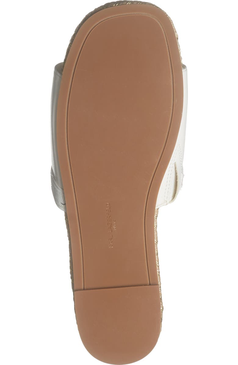 KARL LAGERFELD PARIS Tarzana 2 Script Espadrille Slide Sandal, Alternate, color, White