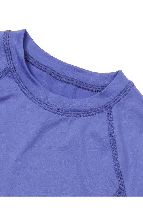 Lands' End Girls Thermal Base Layer Long Underwear Thermaskin Crew Neck Shirt In Blue