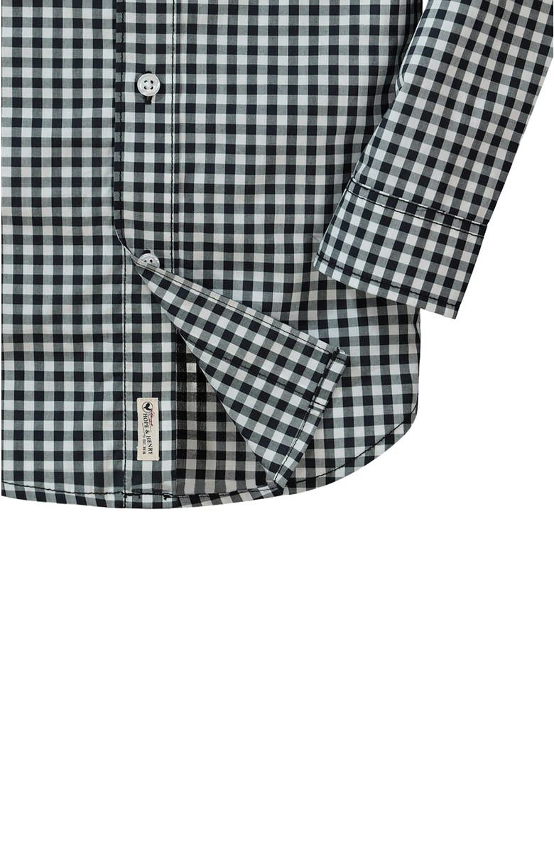Hope & Henry Baby Boys' Poplin Button Down Shirt, Infant, Alternate, color, Black Gingham