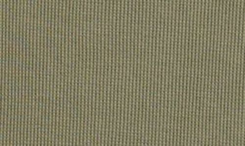 Treasure & Bond Shrunken Crop Boxy Thermal Crewneck Top In Olive Kalamata