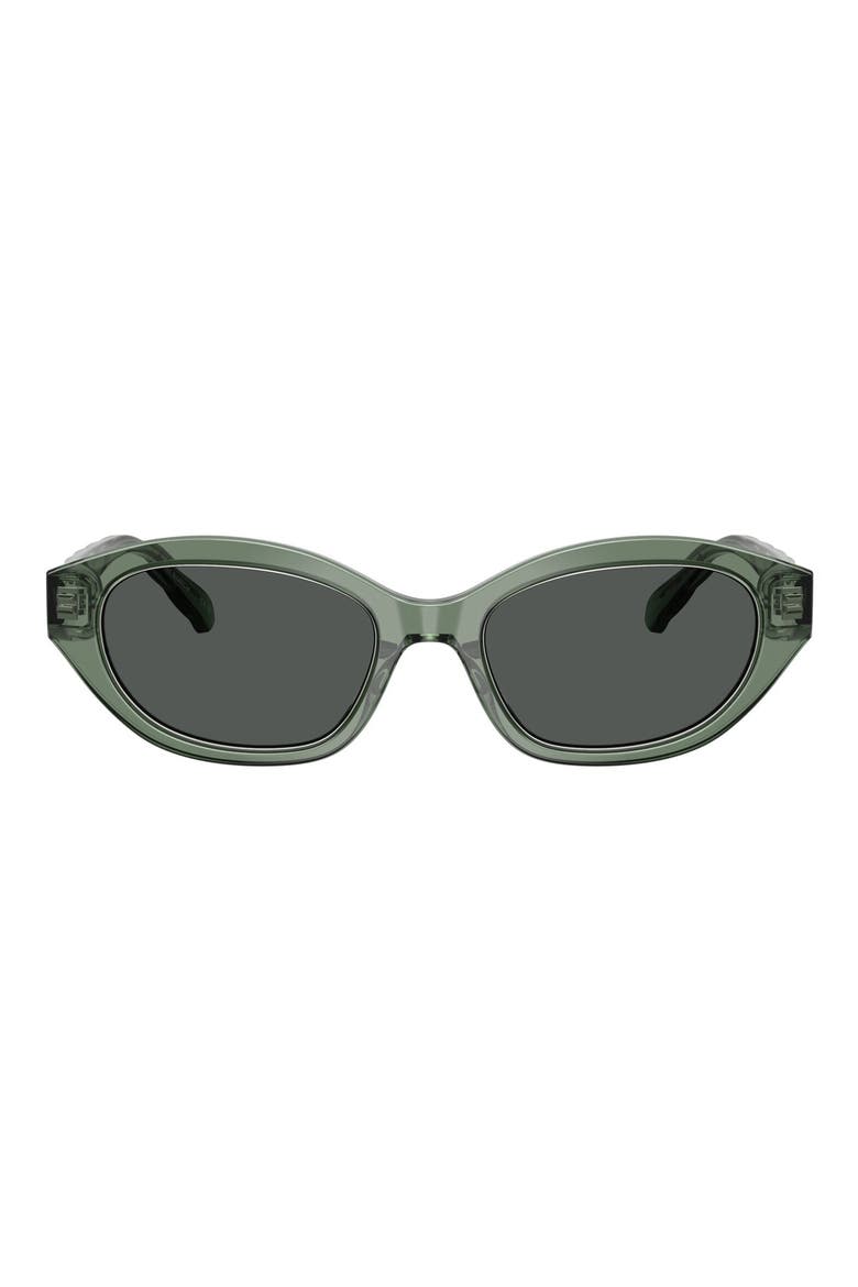 52mm Irregular Sunglasses, Main, color, TRANSPARENT SAGE / DARK GREY