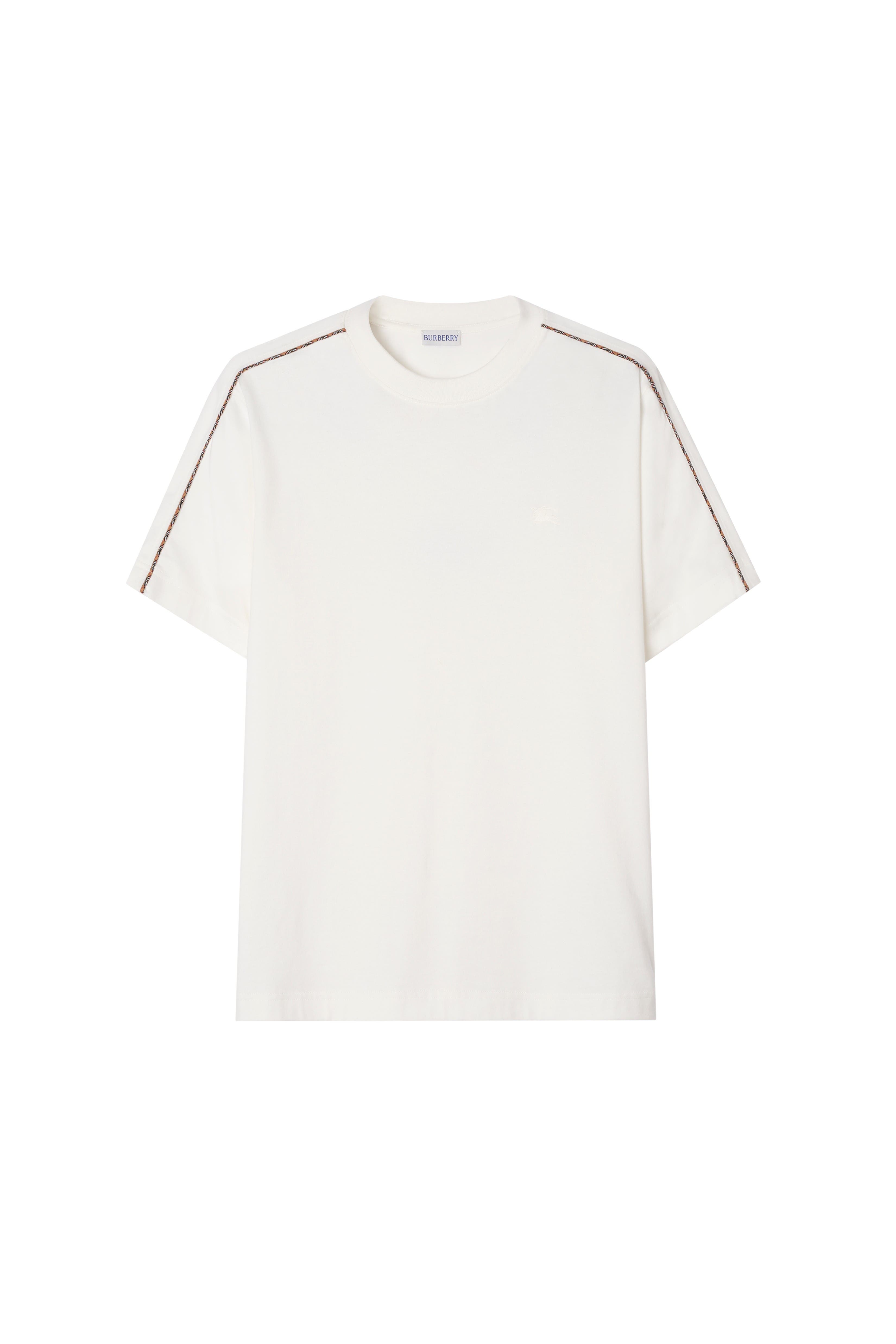 Check Piping Cotton T-shirt - image 4