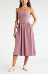 Zella Effortless Sleeveless Midi Dress