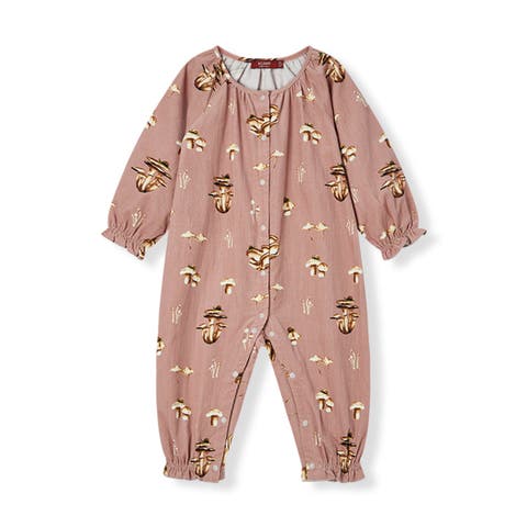 Organic Corduroy Ruffle Snap Jumper (Baby)